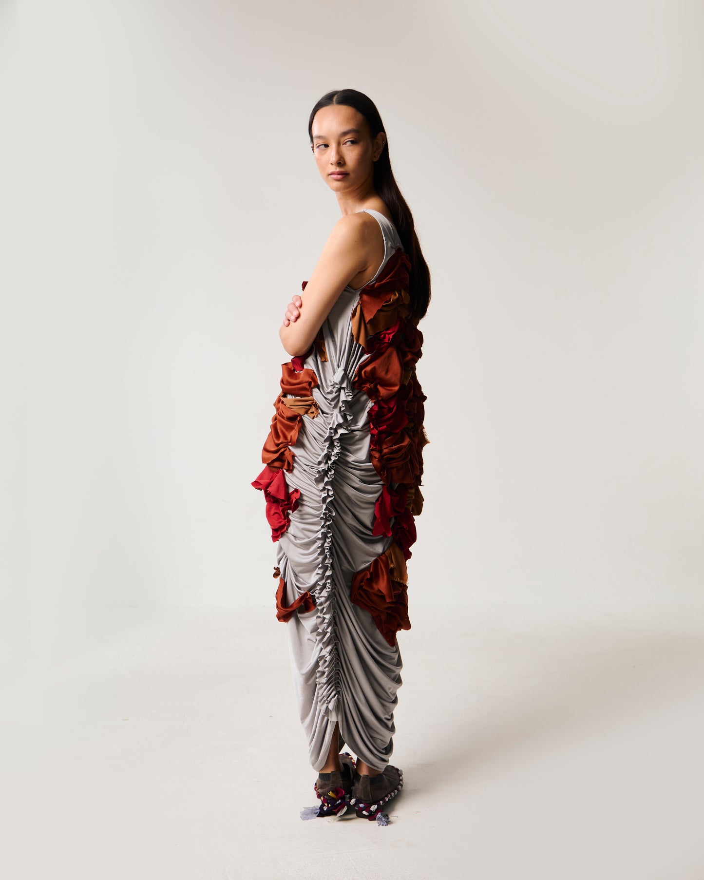 Pleated Scrap Dress