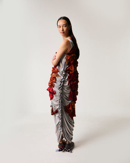 Pleated Scrap Dress